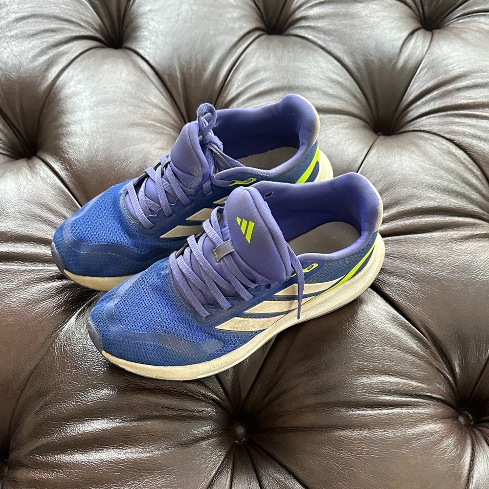 Adidas Men's Blue and Yellow Athletic Shoes